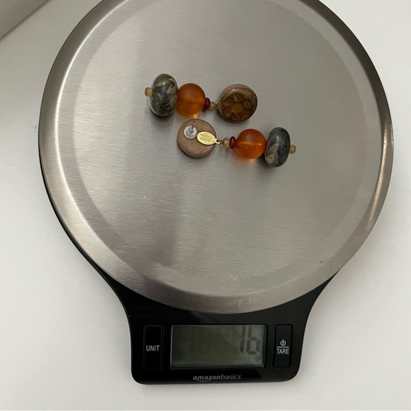 Teresa Goodall Designer Post Dangle Earrings Artisan OOAK FALL Autumn Orange - Picture 7 of 7